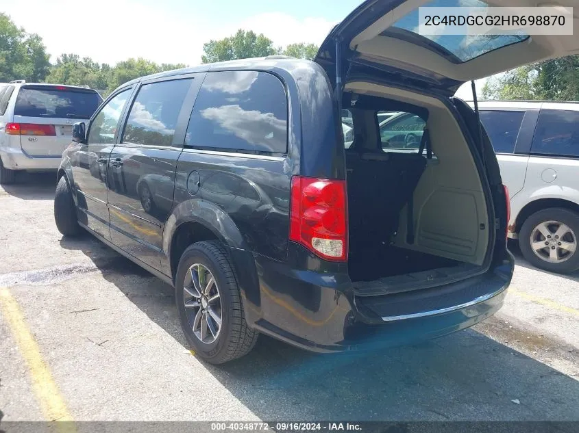 2C4RDGCG2HR698870 2017 Dodge Grand Caravan Sxt