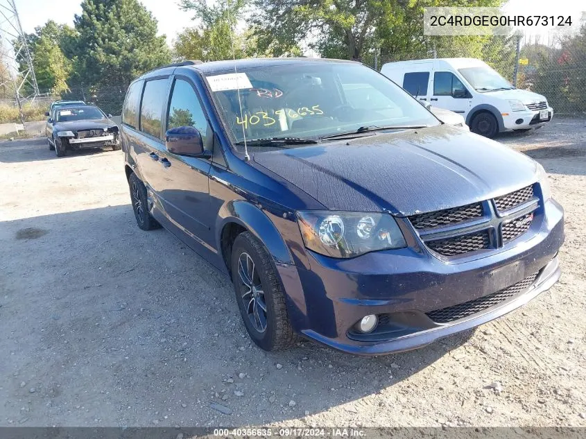 2017 Dodge Grand Caravan Gt VIN: 2C4RDGEG0HR673124 Lot: 40356635