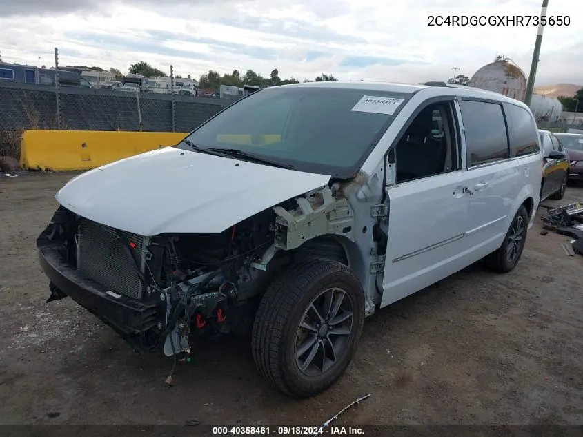 2C4RDGCGXHR735650 2017 Dodge Grand Caravan Sxt