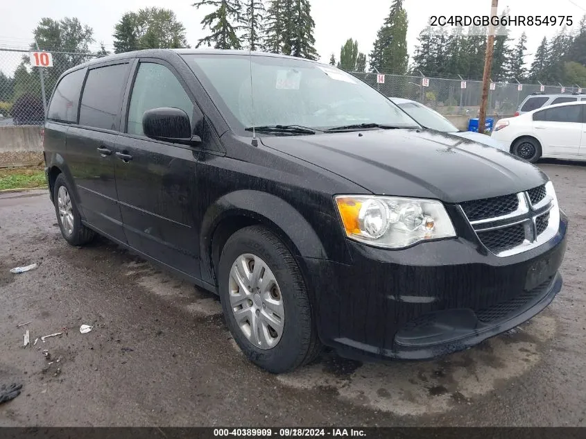 2017 Dodge Grand Caravan Se VIN: 2C4RDGBG6HR854975 Lot: 40389909