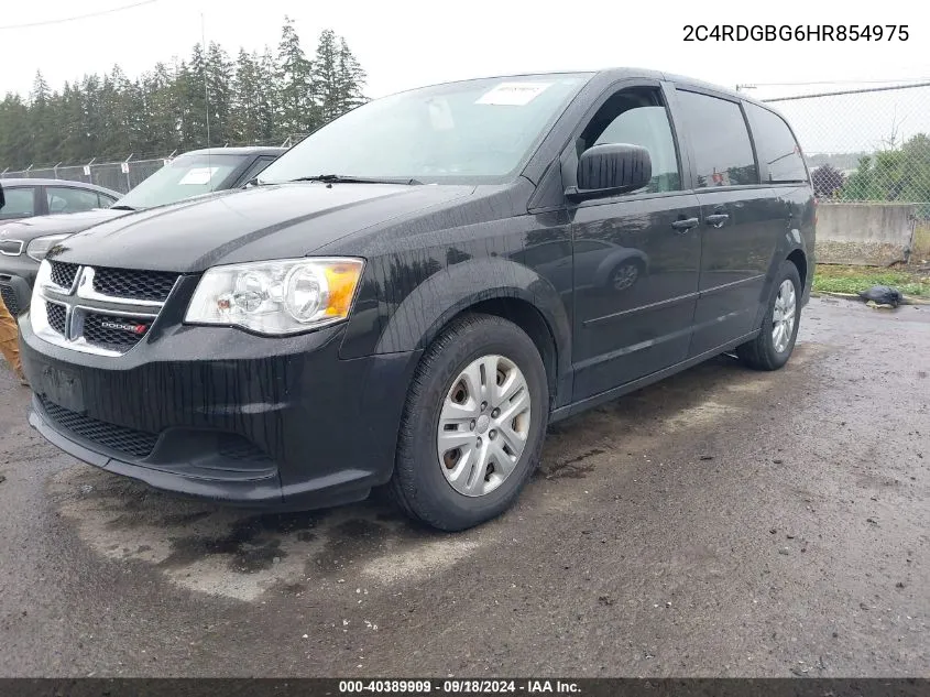 2017 Dodge Grand Caravan Se VIN: 2C4RDGBG6HR854975 Lot: 40389909