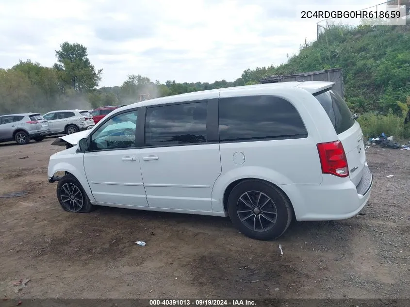 2017 Dodge Grand Caravan Se Plus VIN: 2C4RDGBG0HR618659 Lot: 40391013