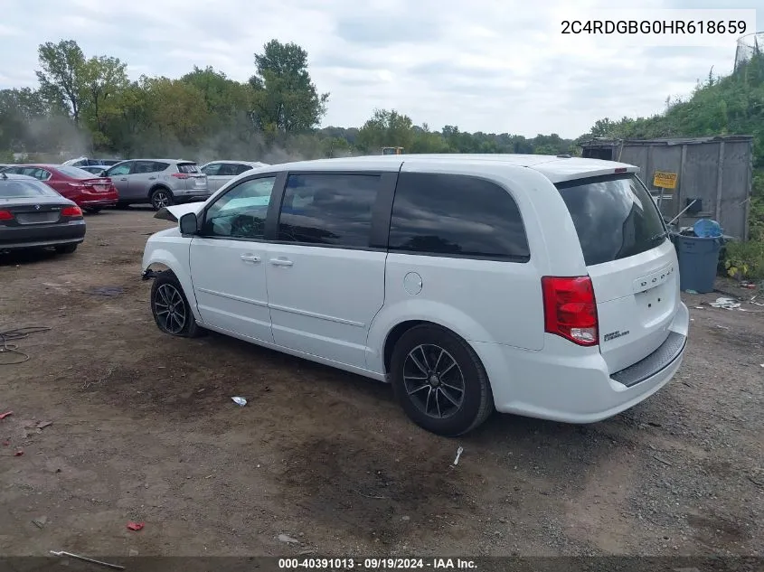 2C4RDGBG0HR618659 2017 Dodge Grand Caravan Se Plus