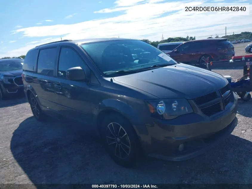 2017 Dodge Grand Caravan Gt VIN: 2C4RDGEG6HR842840 Lot: 40397793