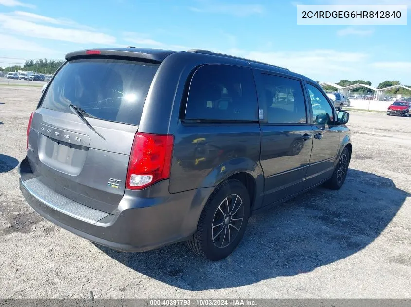 2017 Dodge Grand Caravan Gt VIN: 2C4RDGEG6HR842840 Lot: 40397793