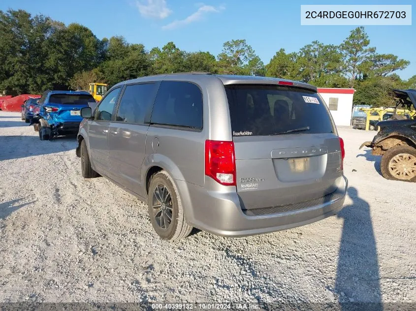 2017 Dodge Grand Caravan Gt VIN: 2C4RDGEG0HR672703 Lot: 40399132