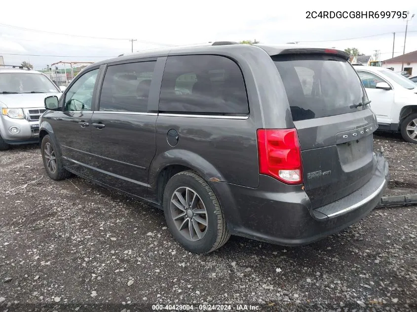 2017 Dodge Grand Caravan Sxt VIN: 2C4RDGCG8HR699795 Lot: 40429004