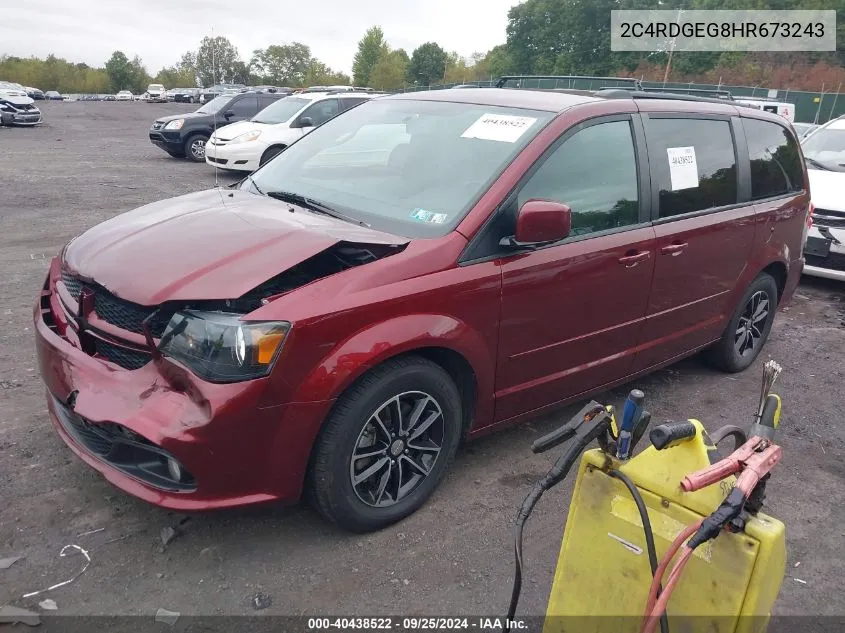 2C4RDGEG8HR673243 2017 Dodge Grand Caravan Gt