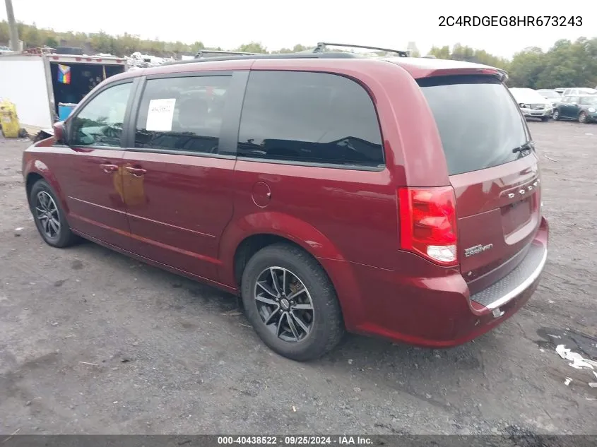 2C4RDGEG8HR673243 2017 Dodge Grand Caravan Gt