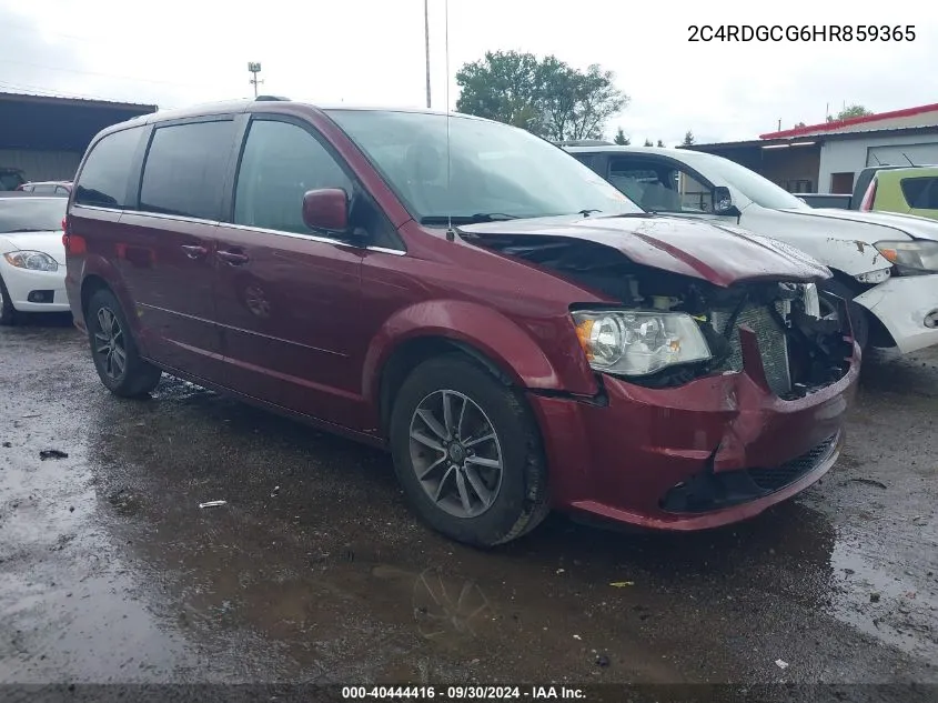 2017 Dodge Grand Caravan Sxt VIN: 2C4RDGCG6HR859365 Lot: 40444416