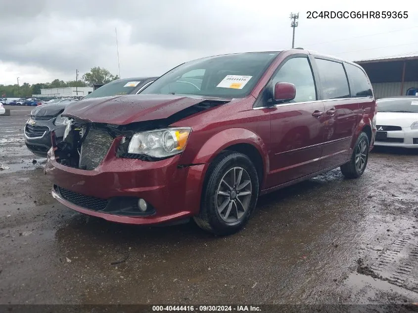 2017 Dodge Grand Caravan Sxt VIN: 2C4RDGCG6HR859365 Lot: 40444416