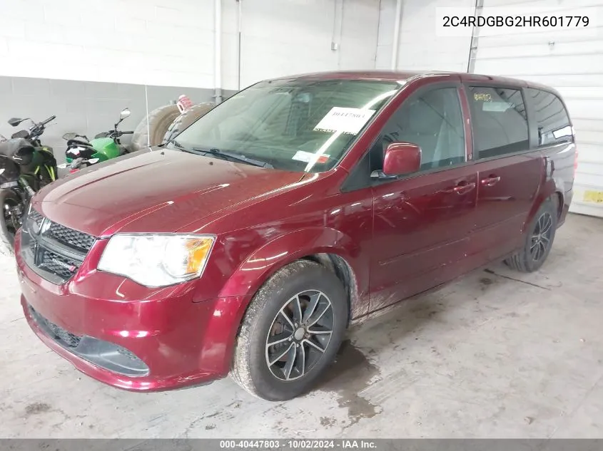 2C4RDGBG2HR601779 2017 Dodge Grand Caravan Se Plus