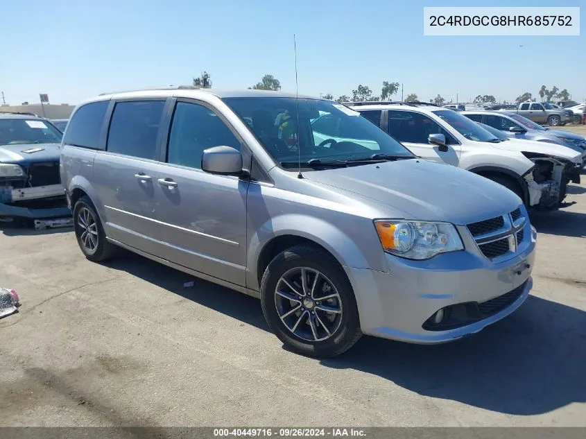 2017 Dodge Grand Caravan Sxt VIN: 2C4RDGCG8HR685752 Lot: 40449716