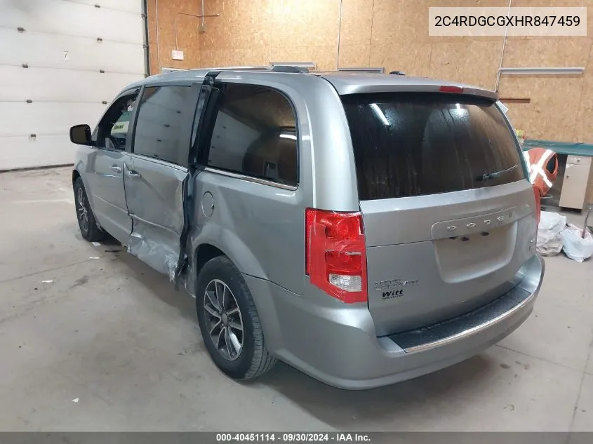 2017 Dodge Grand Caravan Sxt VIN: 2C4RDGCGXHR847459 Lot: 40451114