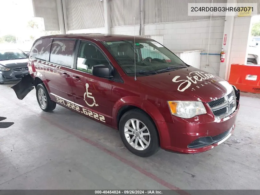 2017 Dodge Grand Caravan Se VIN: 2C4RDGBG3HR687071 Lot: 40454824