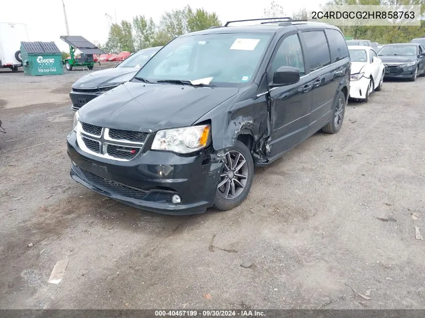 2017 Dodge Grand Caravan Sxt VIN: 2C4RDGCG2HR858763 Lot: 40457199