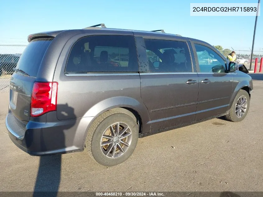 2C4RDGCG2HR715893 2017 Dodge Grand Caravan Sxt