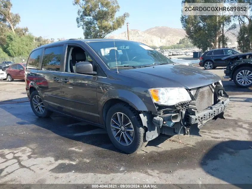 2017 Dodge Grand Caravan Sxt VIN: 2C4RDGCGXHR689852 Lot: 40463821