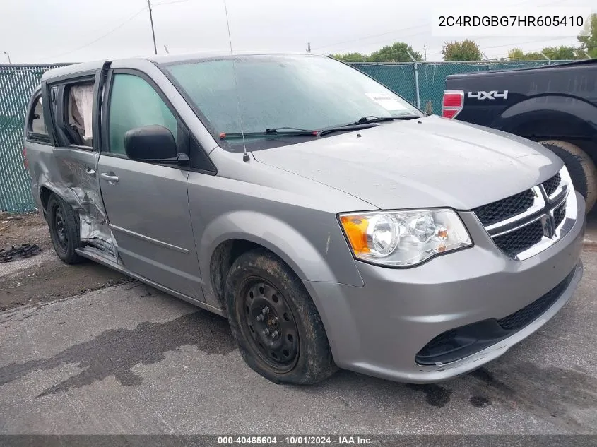 2C4RDGBG7HR605410 2017 Dodge Grand Caravan Se