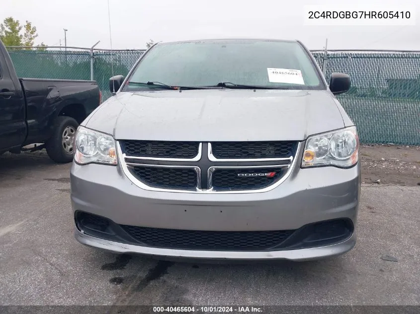 2C4RDGBG7HR605410 2017 Dodge Grand Caravan Se