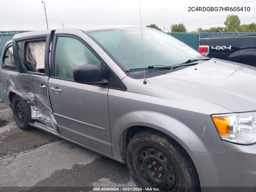 2017 Dodge Grand Caravan Se VIN: 2C4RDGBG7HR605410 Lot: 40465604