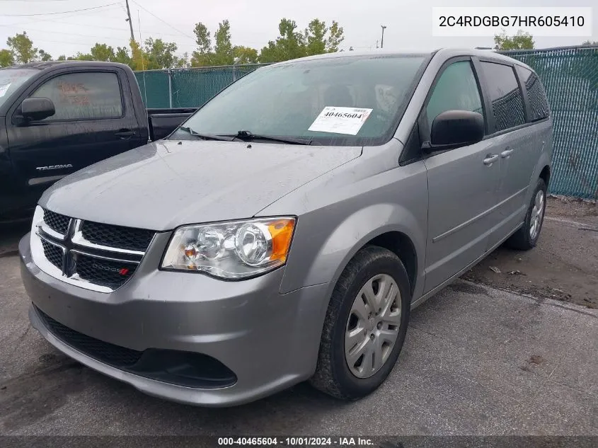 2C4RDGBG7HR605410 2017 Dodge Grand Caravan Se