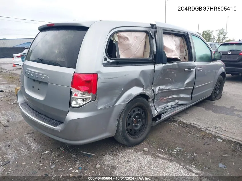 2C4RDGBG7HR605410 2017 Dodge Grand Caravan Se