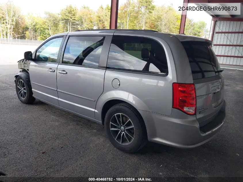 2017 Dodge Grand Caravan Gt VIN: 2C4RDGEG5HR690873 Lot: 40468752