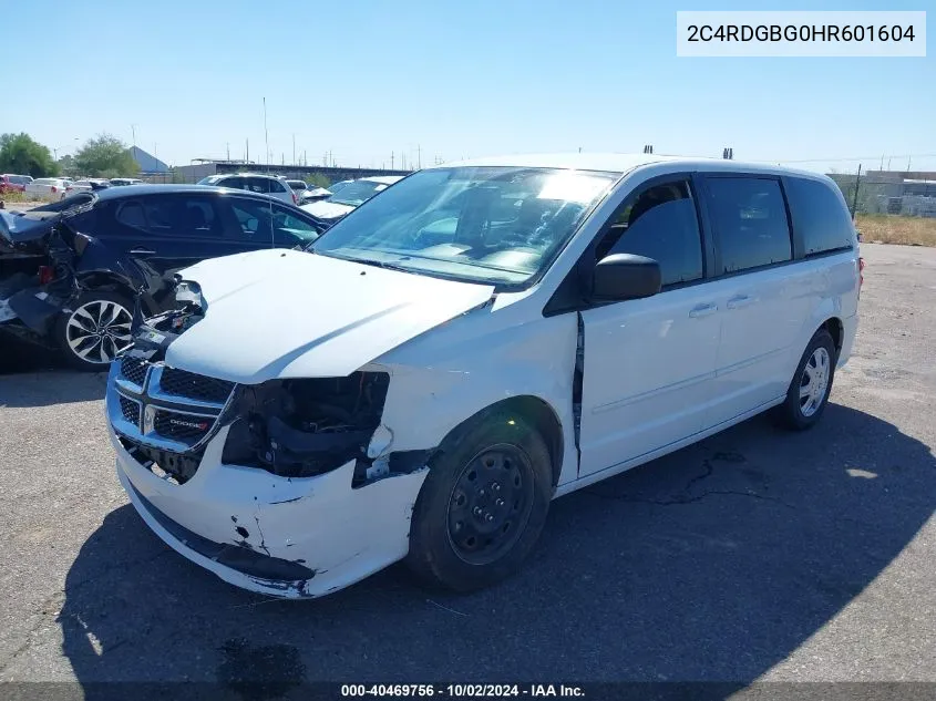 2C4RDGBG0HR601604 2017 Dodge Grand Caravan Se