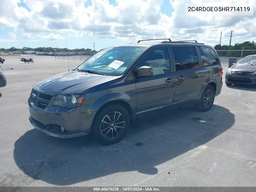 2017 Dodge Grand Caravan Gt VIN: 2C4RDGEG5HR714119 Lot: 40470239