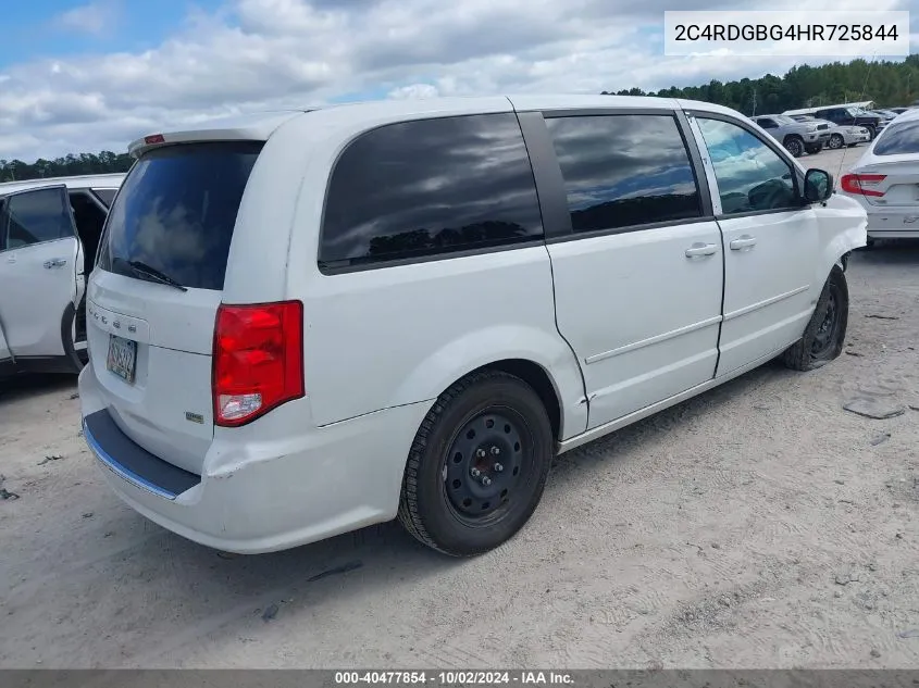 2017 Dodge Grand Caravan Se VIN: 2C4RDGBG4HR725844 Lot: 40477854