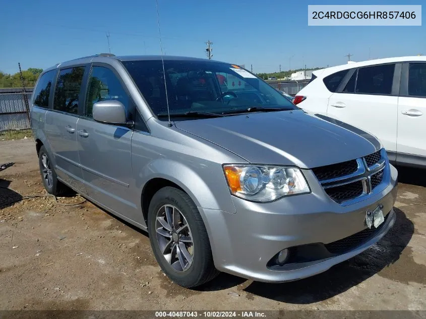 2017 Dodge Grand Caravan Sxt VIN: 2C4RDGCG6HR857406 Lot: 40487043