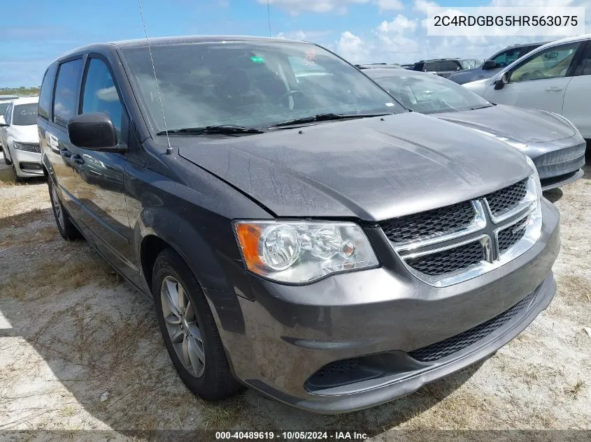 2017 Dodge Grand Caravan Se VIN: 2C4RDGBG5HR563075 Lot: 40489619