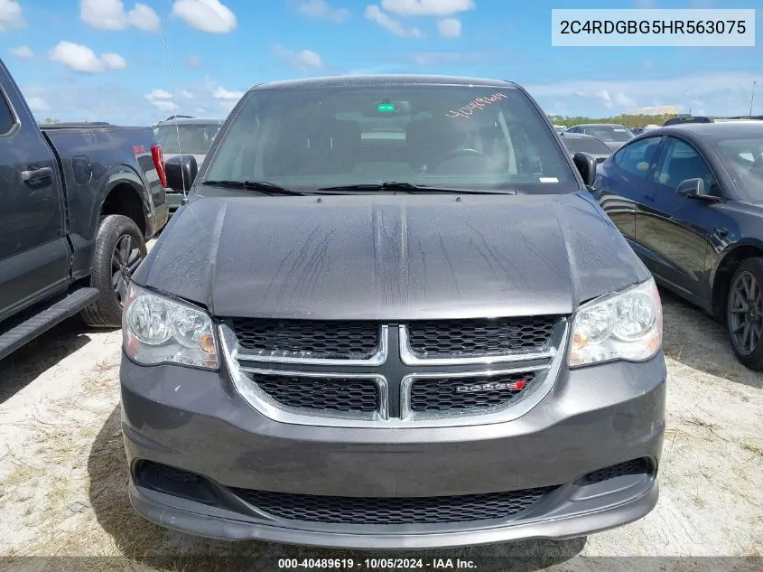 2017 Dodge Grand Caravan Se VIN: 2C4RDGBG5HR563075 Lot: 40489619