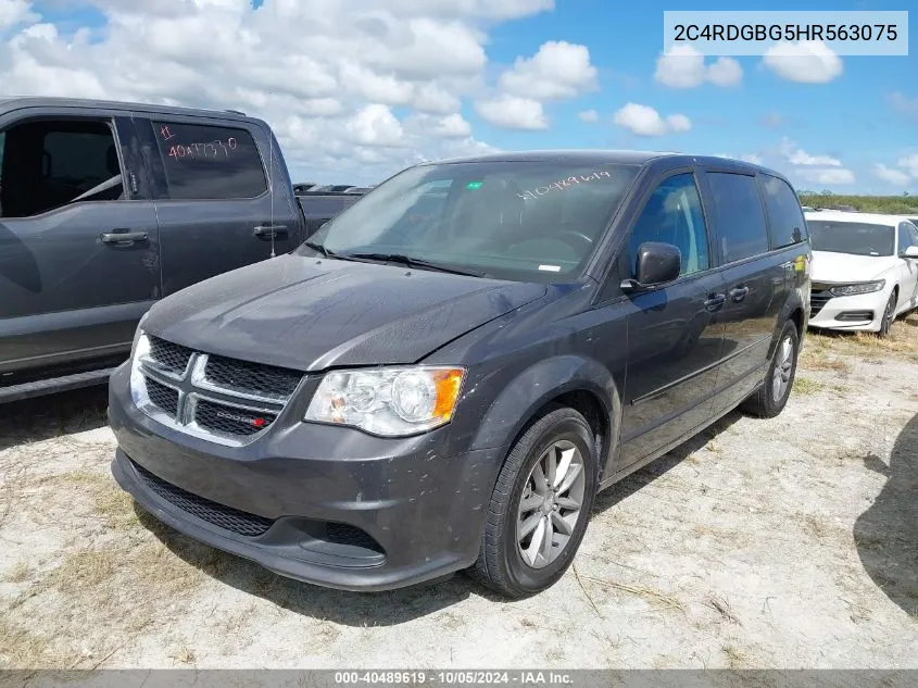 2017 Dodge Grand Caravan Se VIN: 2C4RDGBG5HR563075 Lot: 40489619