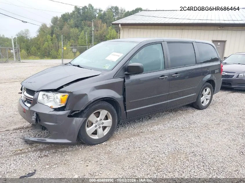 2017 Dodge Grand Caravan Se VIN: 2C4RDGBG6HR686464 Lot: 40489990