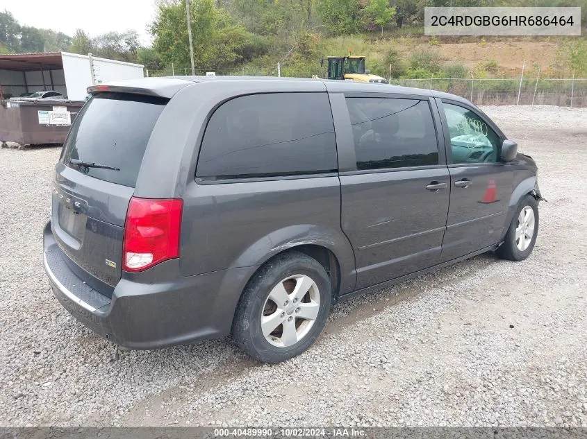 2017 Dodge Grand Caravan Se VIN: 2C4RDGBG6HR686464 Lot: 40489990