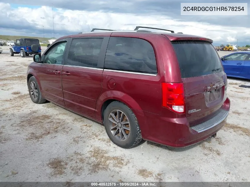 2C4RDGCG1HR678254 2017 Dodge Grand Caravan Sxt