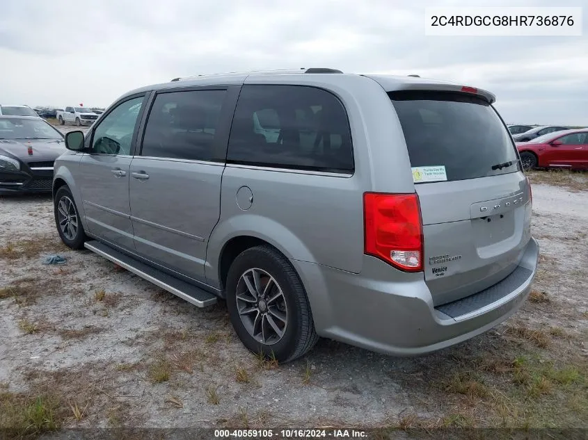 2017 Dodge Grand Caravan Sxt VIN: 2C4RDGCG8HR736876 Lot: 40559105