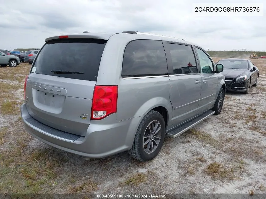 2017 Dodge Grand Caravan Sxt VIN: 2C4RDGCG8HR736876 Lot: 40559105