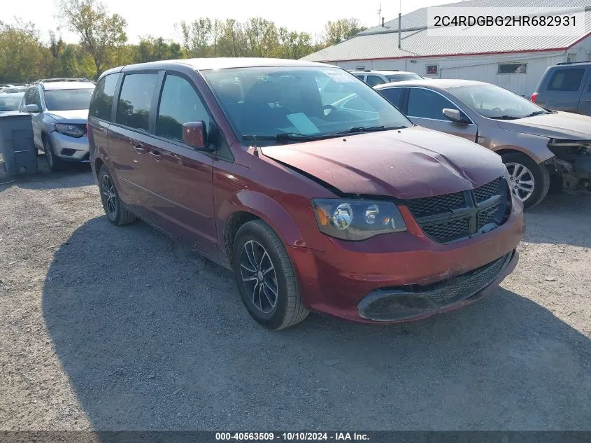 2017 Dodge Grand Caravan Se Plus VIN: 2C4RDGBG2HR682931 Lot: 40563509