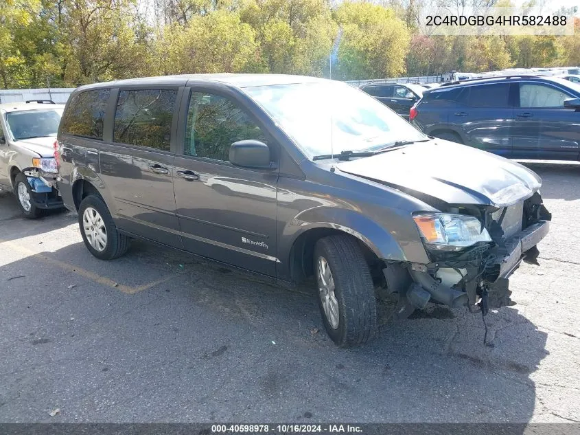 2017 Dodge Grand Caravan Se VIN: 2C4RDGBG4HR582488 Lot: 40598978