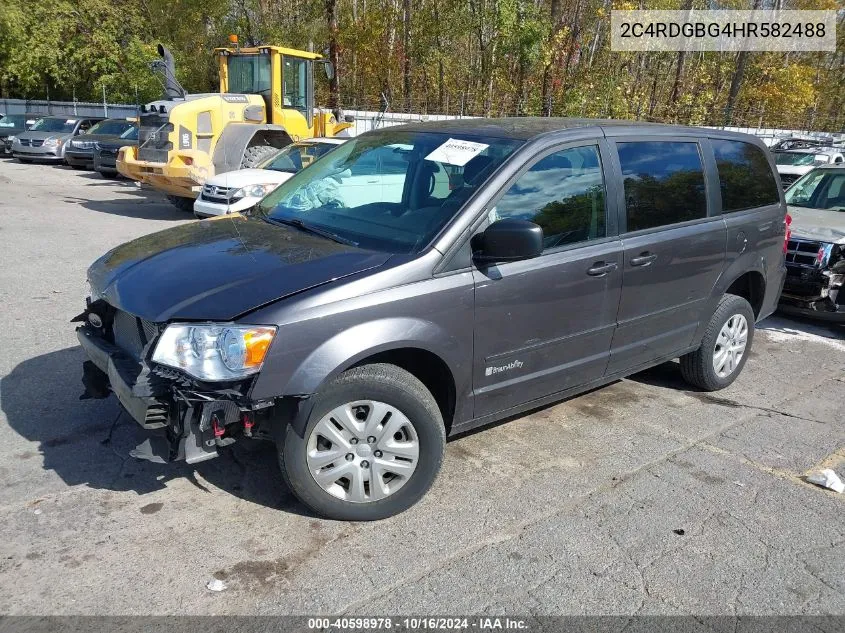 2017 Dodge Grand Caravan Se VIN: 2C4RDGBG4HR582488 Lot: 40598978