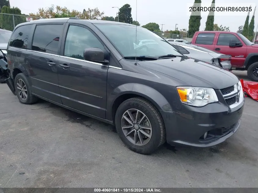 2017 Dodge Grand Caravan Sxt VIN: 2C4RDGCG0HR860835 Lot: 40601841