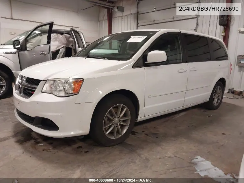 2C4RDGBG7HR728690 2017 Dodge Grand Caravan Se Plus