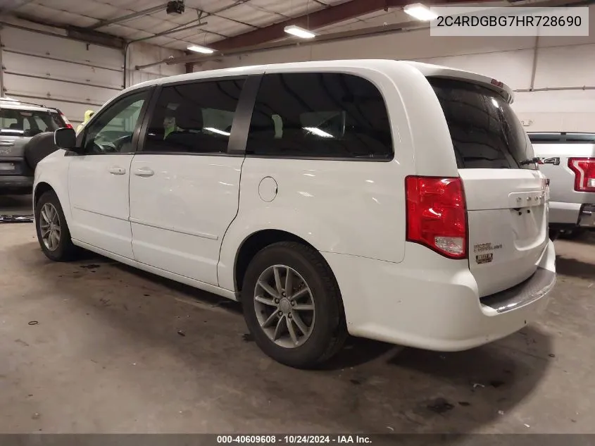 2C4RDGBG7HR728690 2017 Dodge Grand Caravan Se Plus