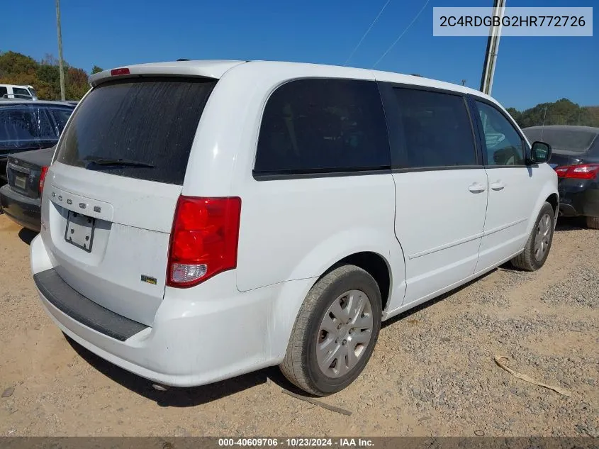 2C4RDGBG2HR772726 2017 Dodge Grand Caravan Se