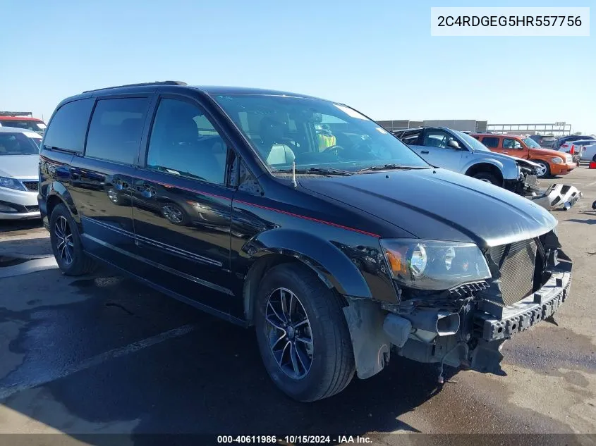 2017 Dodge Grand Caravan Gt VIN: 2C4RDGEG5HR557756 Lot: 40611986