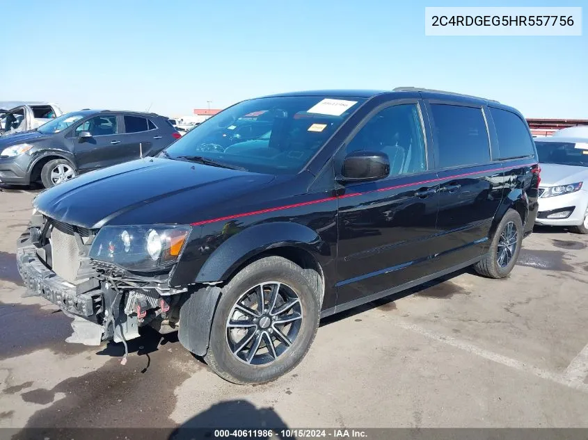 2017 Dodge Grand Caravan Gt VIN: 2C4RDGEG5HR557756 Lot: 40611986