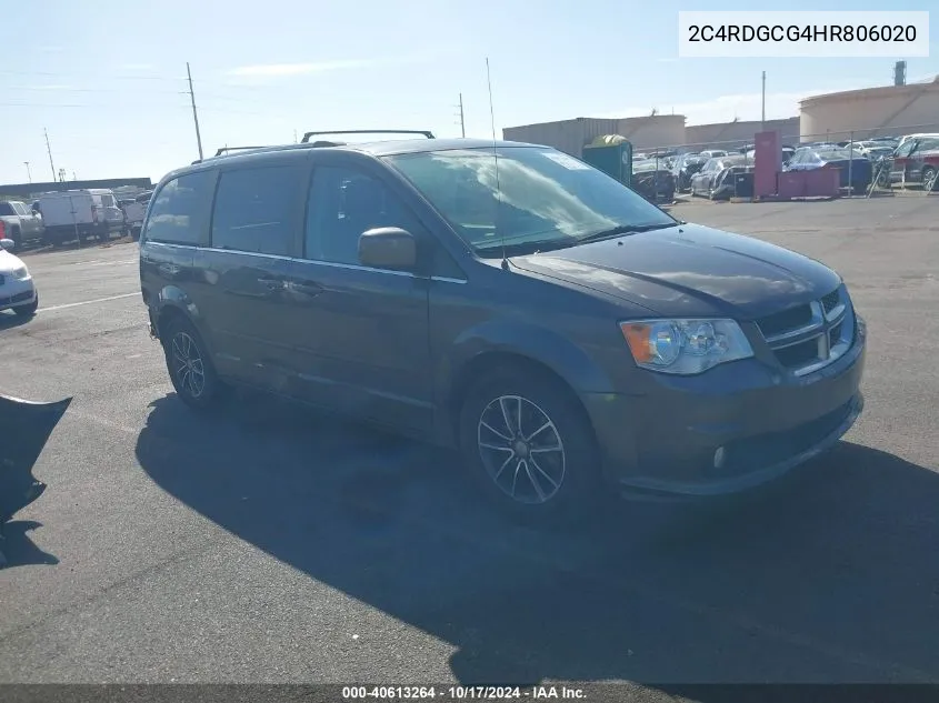 2017 Dodge Grand Caravan Sxt VIN: 2C4RDGCG4HR806020 Lot: 40613264